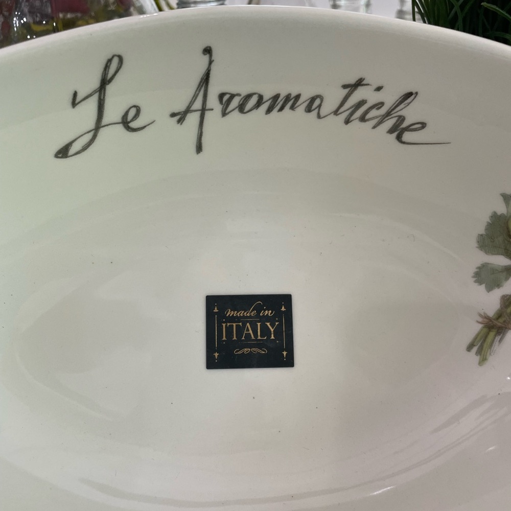 EFFETTI OBLONG ITALY PASTA VEGETABLE SERVING BOWL
“LE AROMATICHE” - Picture 4 of 7